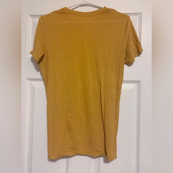 Aritzia/Wilfred Twisted Tee (XS) in Mustard - Picture 2 of 4